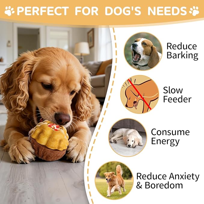 Interactive Dog Frozen Treat Toy for Chewers, Enrichment Puzzle Treat Dispenser with Small Popsicle Molds for Medium Large Dogs Keep Busy, Chew Toy for Puppy Teething Reduce Anxiety -Brown