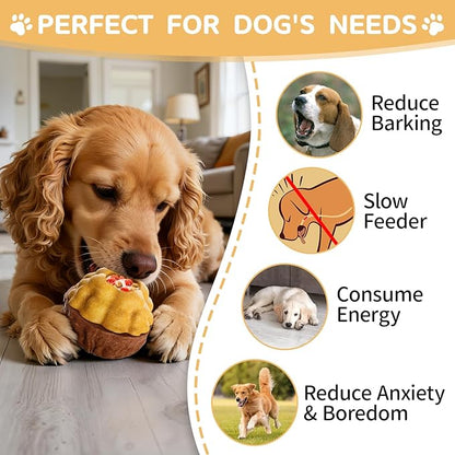 Interactive Dog Frozen Treat Toy for Chewers, Enrichment Puzzle Treat Dispenser with Small Popsicle Molds for Medium Large Dogs Keep Busy, Chew Toy for Puppy Teething Reduce Anxiety -Brown