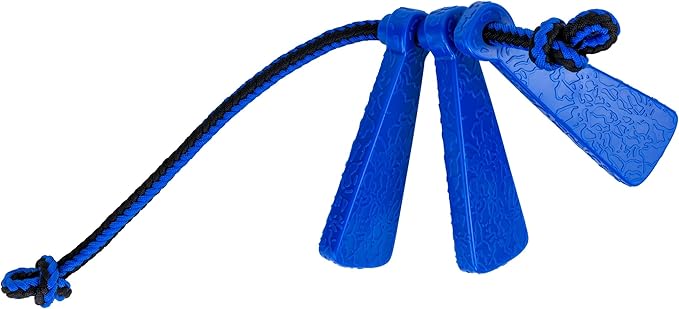 KONG Whirlz Dog Fetch Toy – Durable Squeak-Free Rope & Throw Combo, Unpredictable Bounce, Floats in Water, All-Season Outdoor Play (Rope)