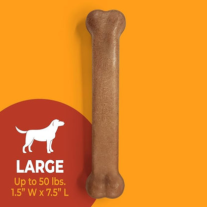 Nylabone Strong Chew Original Bone Dog Toy Made with Real Chicken, Durable Chew Toys for Aggressive Chewers, Long Lasting Dog Bone, Keeps Dogs Busy, Large Breeds - Up to 50 lbs