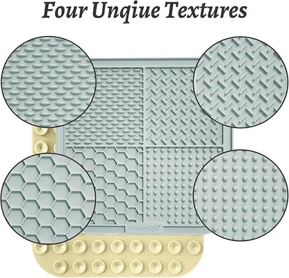 MateeyLife Lick Mat for Dogs with Suction Cups, 2PCS Slow Feeder Bowls, Small Cat Lick Mat for Anxiety Relief, Dog Toys to Keep Them Busy, Enrichment Toys for Bathing, Cat Licking Pad for Boredom