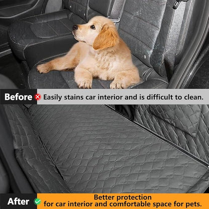 BEERTE Dog Car Seat Cover Fit for Toyota Corolla 2020-2026 Oxford Waterproof Scratchproof Dog Car Seat Cover for Back Seat Pet Seat Cover for Dogs Car Hammock with Mesh Window (Black Green)