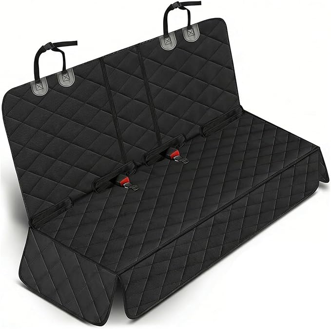 Dog Car Seat Cover for Rear Seat, Waterproof & Scratch-Proof Pet Seat Protector, Nonslip Car Seat Cover for Dogs, Universal Fit for Cars, Trucks & SUVs, Standard Size