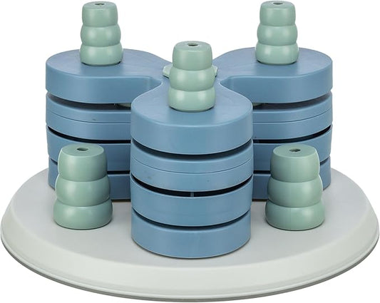 TRIXIE Flower Tower Dog Activity Interactive Toy, Level 3 Food Puzzle Game, Brain Teasing Treat Dispenser, IQ and Mental Development Toy for Smart Dogs, Enrichment Toy for Boredom Busting