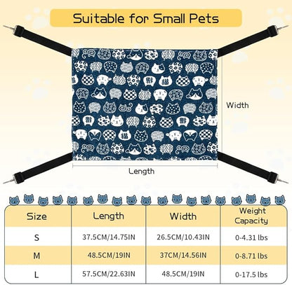 Cat Hammock & Cage - Indoor Cat & Ferret Enclosure with Dog & Chinchilla Hammock Accessories