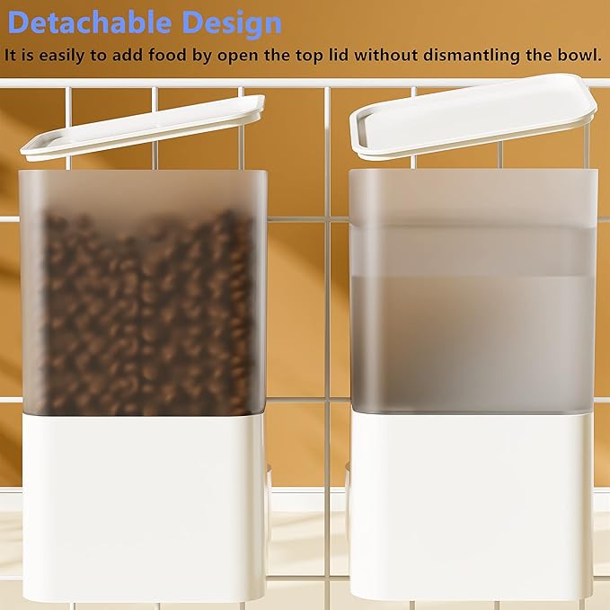 Automatic Replenish Pet Waterer, 1L Capacity Auto Siphon Gravity Cage Hanging Water Dispenser Set for Dog and Cat Small Animals, Removable Pet Water Bottle Water Container (Waterer, Green)