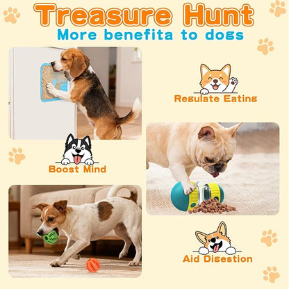 Interactive Treat Dispensing Toys for Smart Puppy Middle Dogs to Keep Them Busy, Cognitive Enrichment Dog Puzzle Slow Feeder Ball Toy (Feeder Toy（Green）)