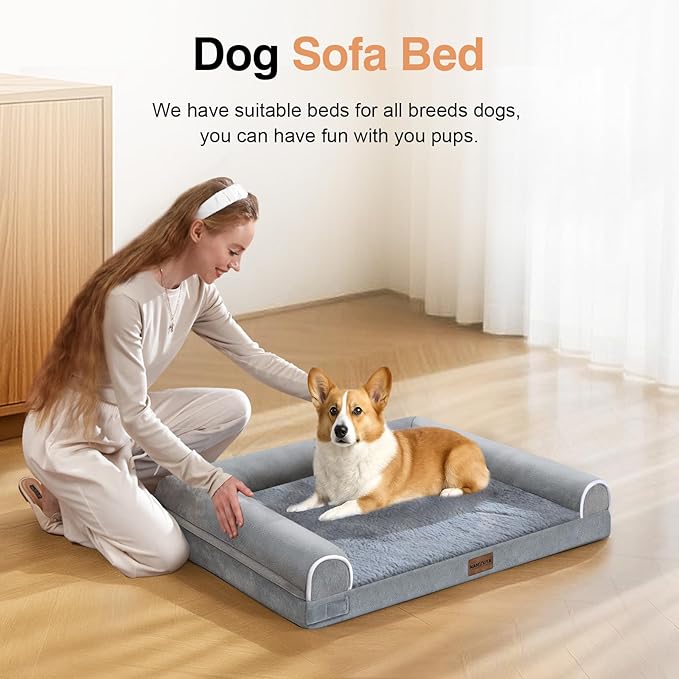 Small Dog Bed Orthopedic Washable: Beds Bolster Small Sized Dogs Bed Egg Crate Foam Couch Sofa Waterproof with Removable Cover