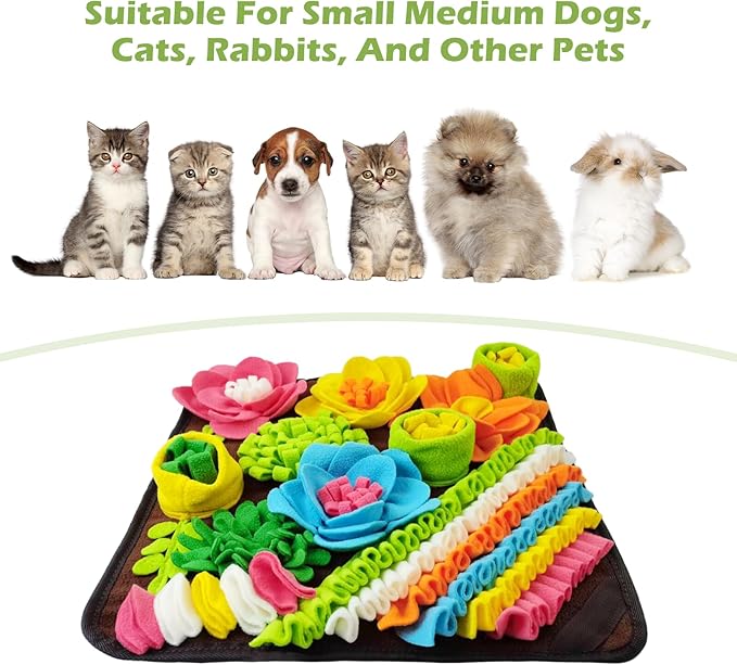 KeeKit Snuffle Mat for Dogs, Interactive Slow Feeding Mat for Small & Medium Breeds, Encourages Natural Foraging Skills, Mental Stimulation, Foraging Mat for Dogs Cats Rabbits