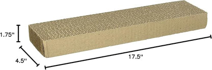WARE Single Wide Corrugated Replacement Scratcher Pads for Cats (2-pack) - Catnip Included