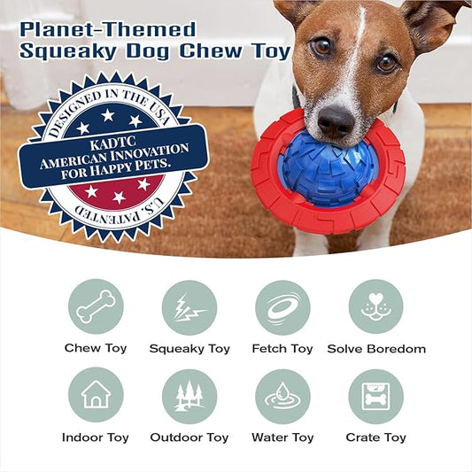 KADTC Dog Squeaky Toy for Small/Medium Dogs Fetch Training Toys Outdoor Interactive Indoor Chew Teething Crate Ball
