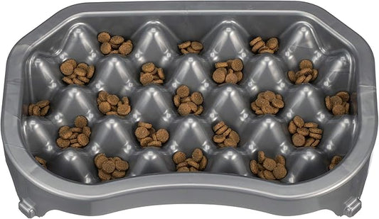 Neater Pet Brands Neater Slow Feeder Dog Bowls, Slows Down Fast Eaters to Help Digestion & Prevent Overeating, Non-Slip Dog Bowl, BPA-Free, Holds 6 Cups of Food for Medium to Large Breed Dogs or Puppy