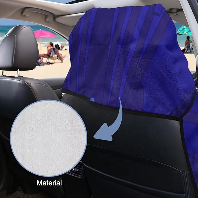 SEANATIVE Flag of Haiti Car Cushion Towels Auto Seat Protectors - Absorber Towel for Car Wash Car Seat Covers, Post-Workout & Dog Owners (33.1" x 60.67")