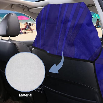 SEANATIVE Flag of Haiti Car Cushion Towels Auto Seat Protectors - Absorber Towel for Car Wash Car Seat Covers, Post-Workout & Dog Owners (33.1" x 60.67")