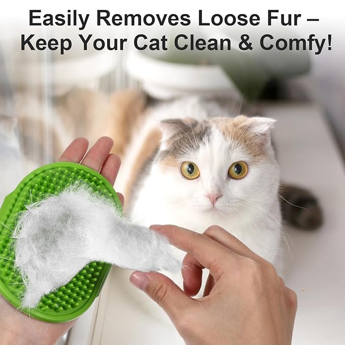 4Pcs Cat Self Groomer, Silicone Grooming Strap Pad for Cats, Adjustable Kitten Brushes for Indoor Kittens, Cat Massager Comb for Head Face Back, Cats Face Scratchers for Corner Sofa Chair Table Legs