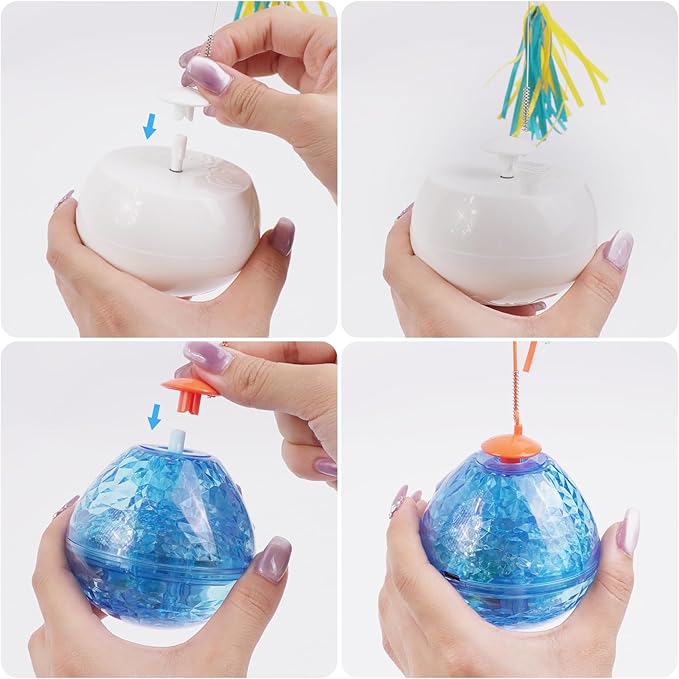 Migipaws Butterfly Cat Toy Replacement *3 and Tunnel Crystal Ball Replacement *2