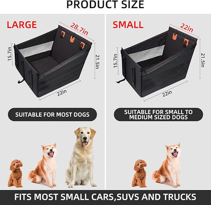 TKYZ Large Dog Car Seat,Back Seat Extender for Dogs,Waterproof Medium Dog Seat Cover for Backseat, Pet Bed for Car Hammock(Black-L)