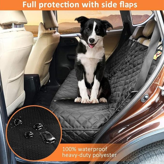 Bark Lover Dog Back Seat Cover Protector, Waterproof Dog Car Seat Covers, Nonslip Backseat Protection for Dogs and Kids, Compatible Pet Car Seat Cover for Cars & Midsize SUVs
