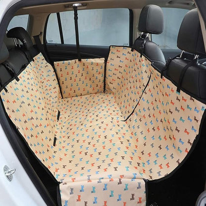 Dog Car Seat Cover - Heavy Duty Dog Hammock with Side Flaps - Waterproof/Scratch Proof/Nonslip Padded Pet Seat Cover - Universal fits All Cars