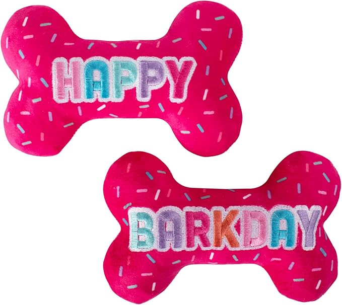 Fringe Studio Plush Dog Toy, It's My Barkday, Pet Shop Collection (314226)