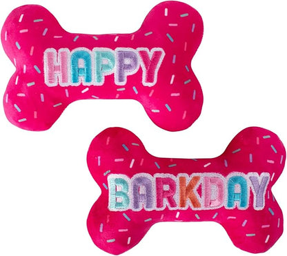 Fringe Studio Plush Dog Toy, It's My Barkday, Pet Shop Collection (314226)