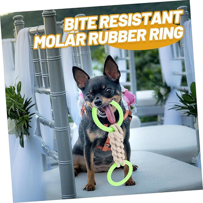 BESPORTBLE Dog Tug of War Toy Interactive Cotton Rope Teething Toy Multi for Large Dogs