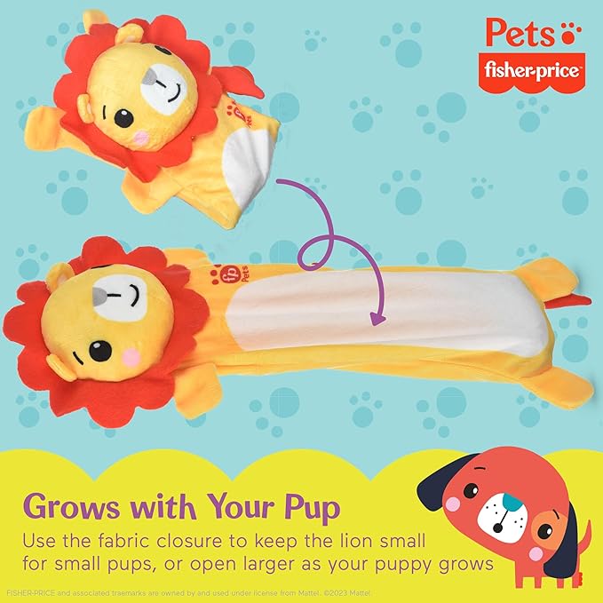 Fisher-Price Warming Furrr-end Cuddler for Puppies - Microwaveable, Reusable Soft Calming Toy - Multifunctional Dog Toy