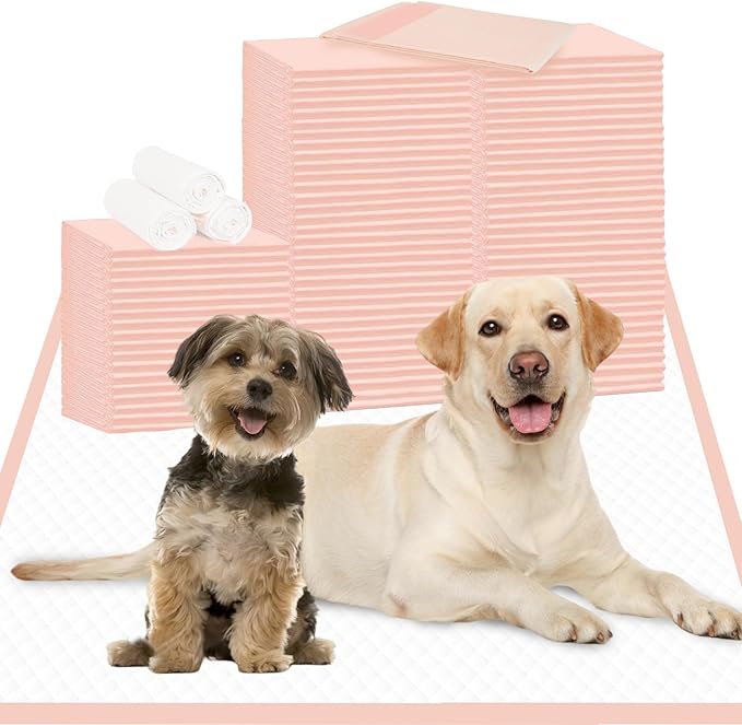Puppy Pads Extra Large 36" × 36" - 45 Count Dog Pads Pink, XXL Pee Pads for Pets｜Disposable Dog Training Pads, Super Absorbent & Leak-Proof & Quick Drying Potty Pads