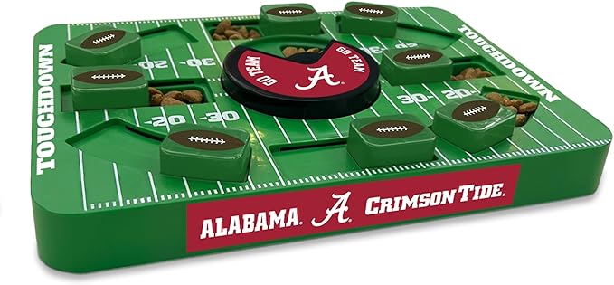 Pets First NCAA Alabama Large Puzzle Toy, Dog Puzzle Treat Toy, New Large Size, Interactive Dog Treat Toy, Dog Slow Feeding Toy
