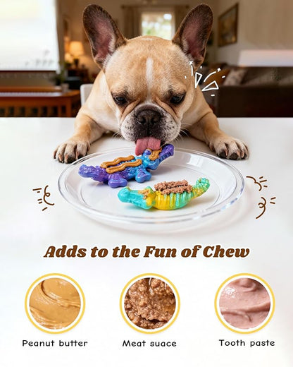 Tough Dog Toys for Aggressive Chewers 2 Pack, Indestructible Dog Toy for Large Dogs, Durable Dog Toys to Keep Them Busy for Large Breed, Teeth Cleaning and Training, Bacon Flavor
