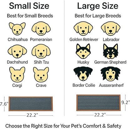 Furniture Style Dog Stairs, Wooden Pet Steps for Small Medium Dogs Cats, 3-Step Tall Solid Dog Ladders for High Bed, Couch, Sofa – Ideal for Elderly, Injured, Recovering or Short-Legged Pets