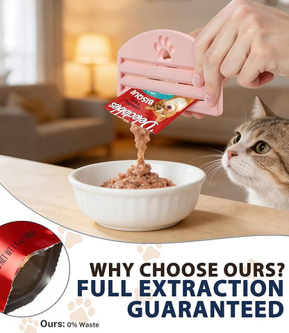 Treat Squeezer Feeder for Lickable Treat Tubes & Pouches, Mess-Free Holder with Easy Squeeze Dispenser Compatible with Churu Style Snacks