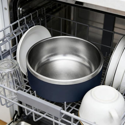 32oz Stainless Steel Dog Bowl with Non-Slip Base - Perfect for Small & Medium Dogs and Cats, Dishwasher Safe, Durable Pet Food & Water Dish (Blue)