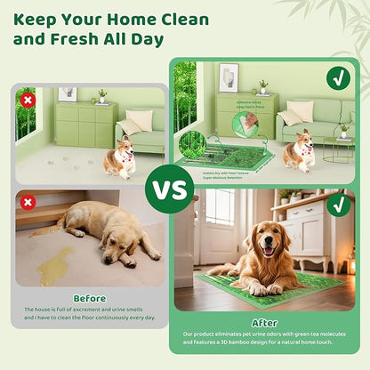 Puppy Pads XL 30 Count - 28"x34" Extra Large Pee Pads for Dogs Odor Blocking, Leak-Proof Potty Training Pad Super Absorbent, 6-Layer Leak-Bamboo Patterns Dog Pads