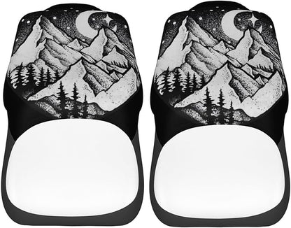 Foruidea Mountain Views Car Seat Covers Universal 2 Pcs Auto Front Seat Cover Fit Most Cars,SUV,Sedan,Trucks
