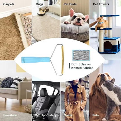 Pet Hair Remover Tool,Uptoroot Cleaner Pro Pet Hair Remover,Cat Hair Remover Multi Fabric Edge and Carpet Rake Scraper -Dog Hair Remover for Rugs,Couch & Pet Towers