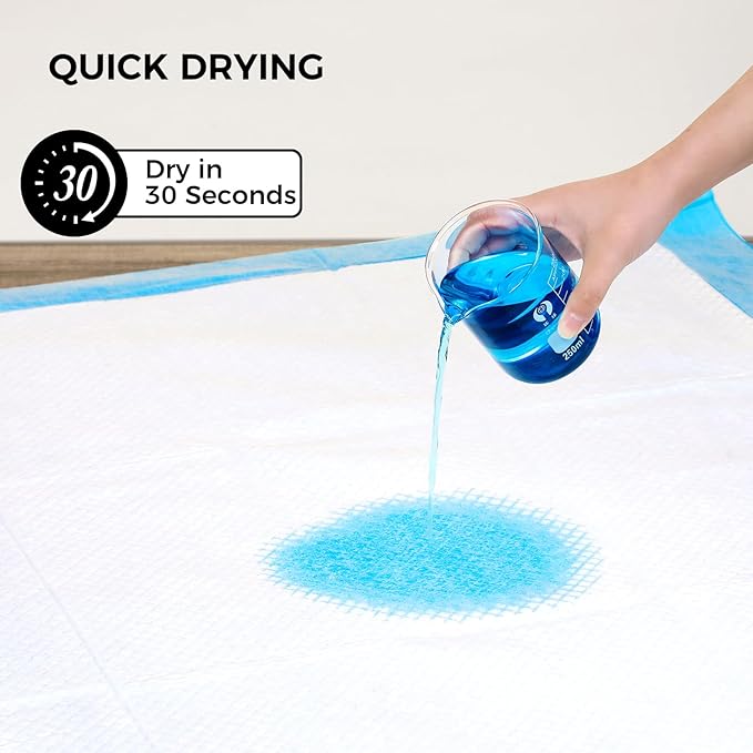 100 Pack 30"x36" Extra Large Dog Pee Pads - Super Absorbent & Leak-Proof Disposable Puppy Training Pads | X-Large Quick-Dry 5-Layer Protection Piddle Pads for Indoor & Outdoor Use