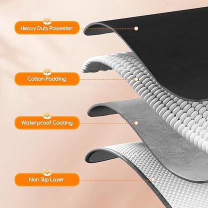Cargo Liner for Pet, Water Proof Non Slip Durable Dog Cargo Cover Mat Universal for Cars Minivan with Bumper Flap Protector Black