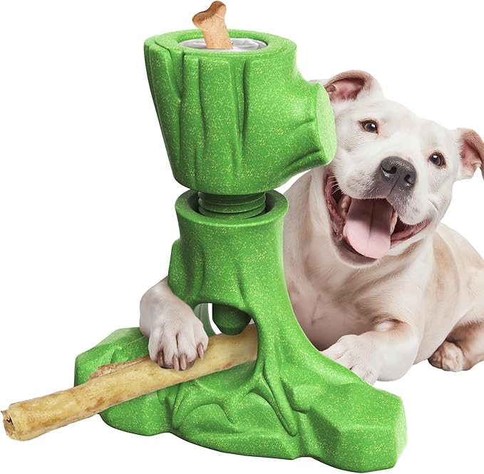 KADTC 3 in1 Root Durable Bully Stick Holder & Indestructible Dog Chew Toy & Tough Fillable Toys - Long-Lasting Ultimate Boredom Buster, U.S. Brand & Design