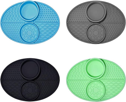 Suction Cup Pet Drinking Licking Pad Silicone Dogs Lick Pad Cats Bath Slow Eating Feeders Puppies Anti-Choking Mat Feeder Bowl Silicone Food Bowls for Cats to Down Eating
