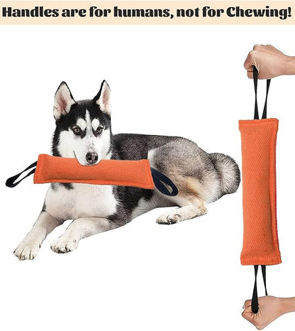 Clysrou Dog Tug Toy Tough Jute Bite Pillow Lasting Training Equipment Puppy to Large Dogs Interactive