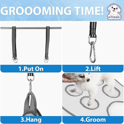 Pet Dog Grooming Hammock Harness for Medium Dogs Nail Trimming, Dog Sling for Cutting Nails, Dog Hanging Holder Hanger with Nail Clippers, Nail File, Scissors