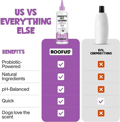 Probiotic Dog Shampoo & Conditioner for Smelly Dogs, Snuggle Sesh Lavender Dog Shampoo for Itchy Skin Relief, Hypoallergenic Pet Shampoo for Conditioner, Moisturizing & Itching.