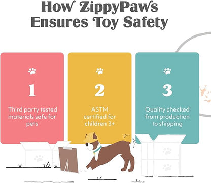 ZippyPaws Skinny Peltz - No Stuffing Dog Toy Pack to Keep Them Busy, for Small and Medium Dogs, Squeaky Pet Toys, Unstuffed Chew Toys, Soft Plush Variety Pack, Fox, Raccoon, and Squirrel - 11"