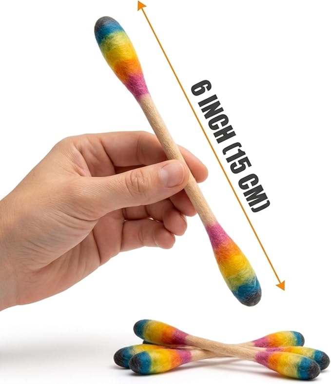 Glaciart One Swabs Cat Toys with Catnip - 6 Pk | Durable for Chew, Cute Cat Toys Interactive Kitty for Boredom, Exercise, & Play | Filled w/Organic Catnip for Anxiety & as Digestive Aid | Gift Idea