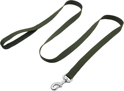 Strong Nylon Dog Leash, 4FT/ 5 FT/ 6FT Dog Leashes for Medium Large Dogs(5FT, Green)