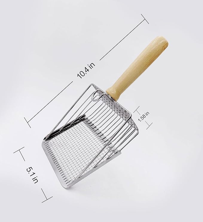 Cat Litter Scoop, Aluminum Alloy Cat Litter Scooper, Cat Litter Picker, Durable and Easy to Clean, Ergonomic Design, Suitable for Cat Litter Box