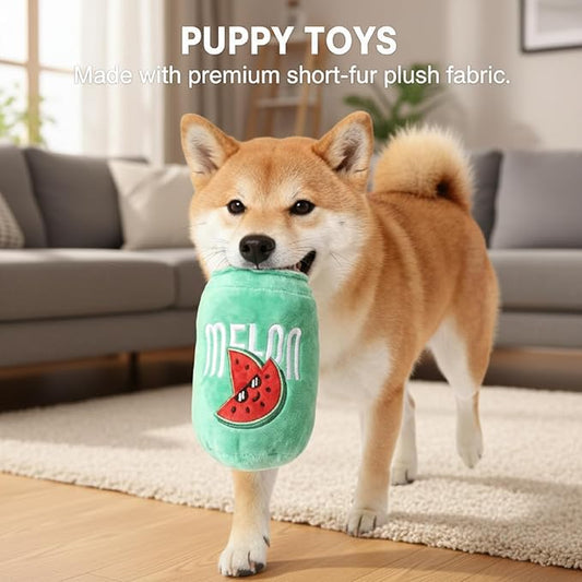 1 Pcs Interactive Dog Toys to Keep Them Busy, Squeaky Dog Toys for Small, Medium Dogs, Puppy Teething Toys for Gentle Chew, Non-Destructive Play (Orange)