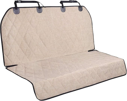 VIVAGLORY Dog Seat Cover Quickcover Seat Protector for Dog, Backseat Cover for Car SUV & Truck, Back Rear Backseat Bench Protector, Large, Heather Khaki