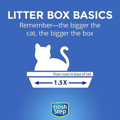 Fresh Step Clumping Cat Litter, Odor Shield, Long Lasting Odor Control Kitty Litter with Activated Charcoal, Low Dust Formula, 14 lb (Pack of 2)